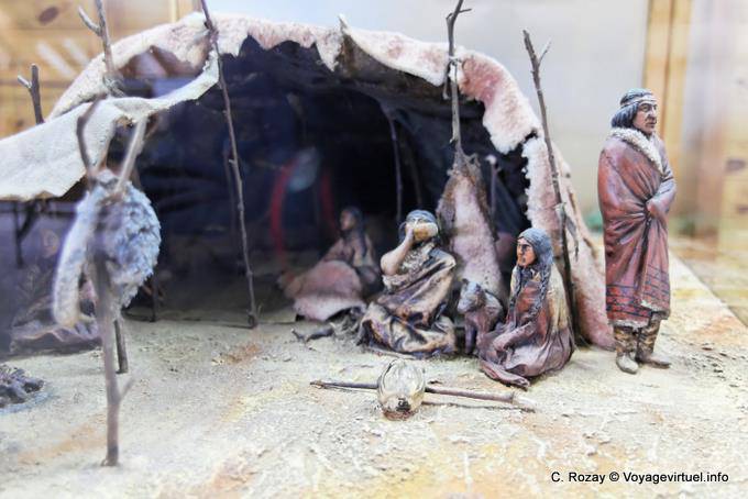 Habitat Reproduction in tent tehuelches Indian, Parque Nacional Tierra del Fuego, Ushuaia - Argentina