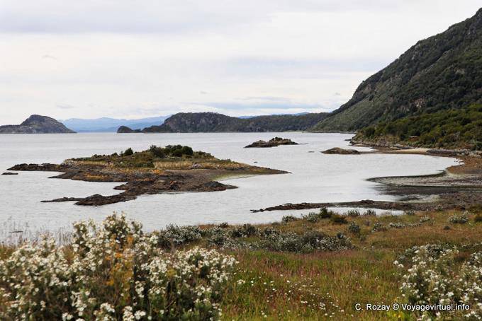 Old Nunatak, Isla Redonda with Beagle Channel at the bottom, Ushuaia Tierra del Fuego National Park Baia Lapataia - Argentina