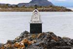 Religious terminal with Virgin, Bahia Lapataia, Parque Nacional Tierra del Fuego, Ushuaia, Argentina.