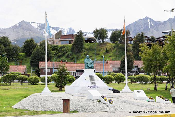 Statue on guitar, Ushuaia - Argentina