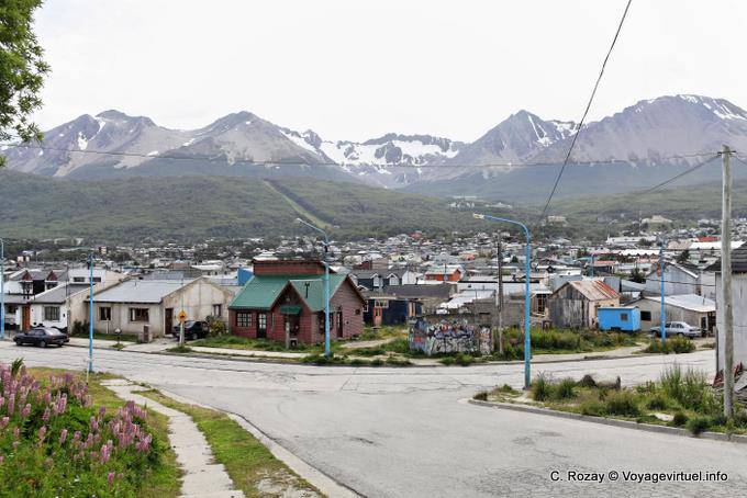 Panorama of the city from Martial, Ushuaia - Argentina