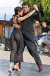 Milonga frenzied tango in the street, Ushuaia, Argentina.