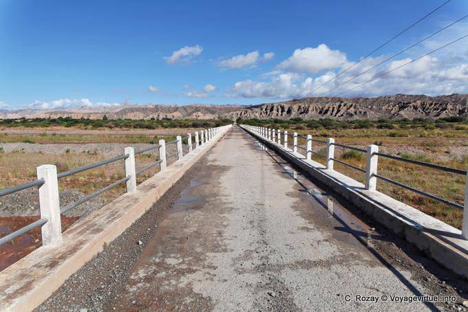 Bridge over the Rio Calchaqui, Palo Pintado valley Calchaquies, Ruta 40 - Argentina