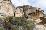 Walk in the cuevas, archaeological site Tehuelche, Walichu, Argentina.