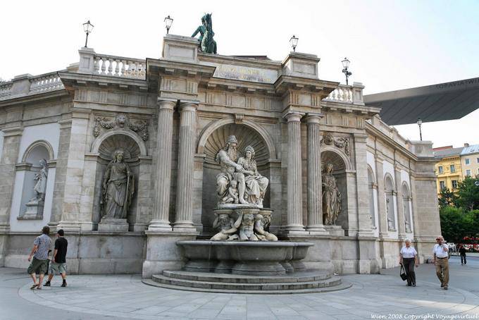 Albertina Platz Albrecht Or Danubius Fountain - Austria