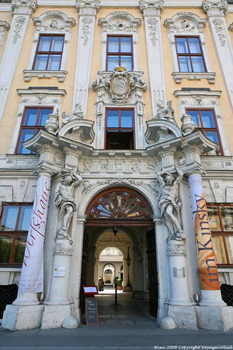 Freyung, Palace Kinski entrance façade - Vienna - Austria