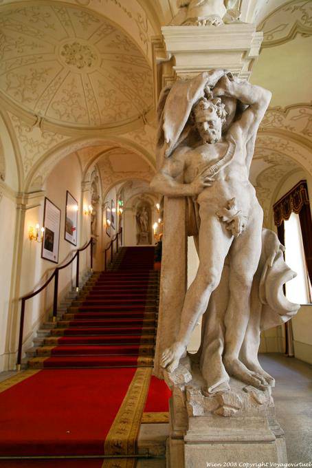 Freyung, Kinski Palace, overlooking stairs - Vienna - Austria