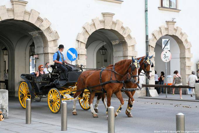 Hofburg, arriving by carriage - Vienna - Austria