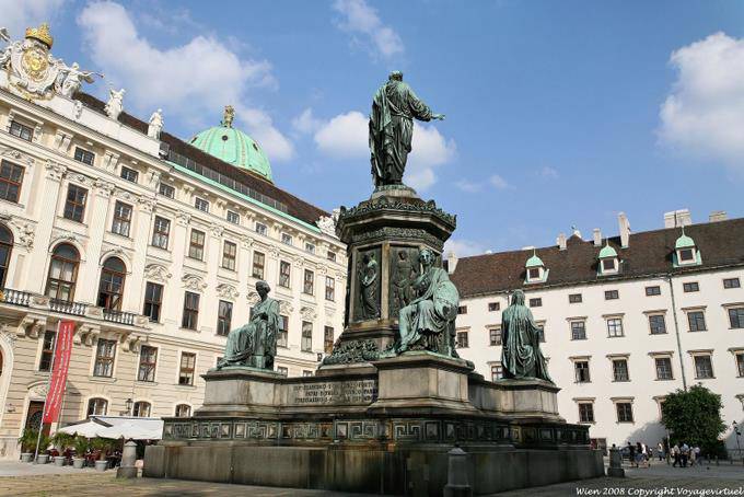 Hofburg, rear view of the fountain Francois I. - Vienna - Austria