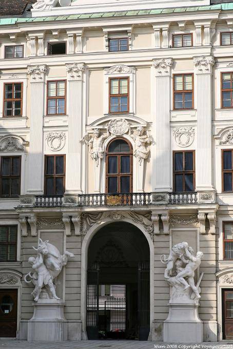 Hofburg, the 12 statues of Hercules - Vienna - Austria