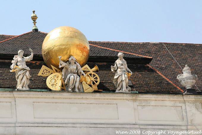 National Bibliothek, Gaia supporting the globe - Vienna - Austria