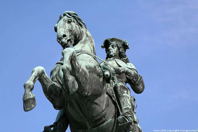 Neueburg Museum statue Prince Eugene of Savoy Helden Platz - Vienna - Austria