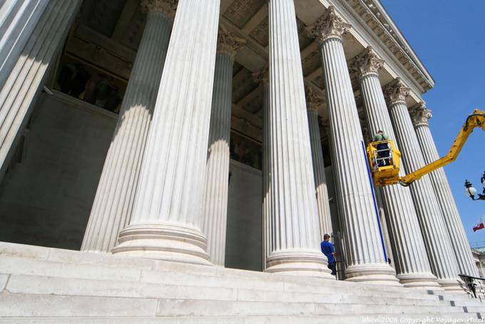 Parlament neoclassical columns - Vienna - Austria