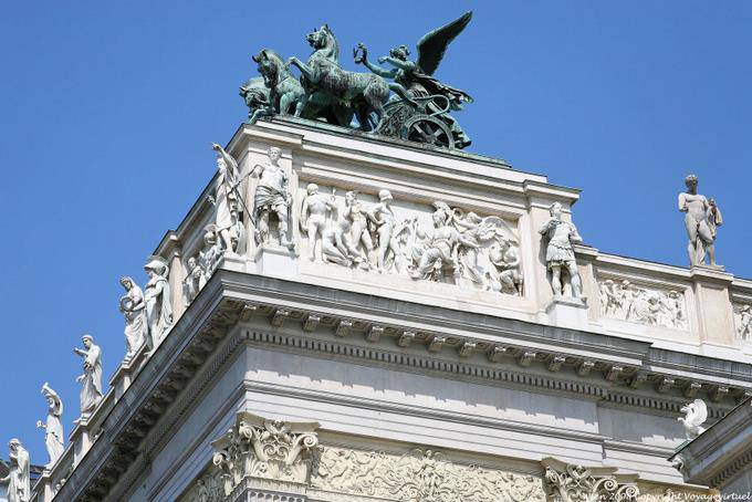 Parlament, Winged Victory driving a chariot - Vienna - Austria