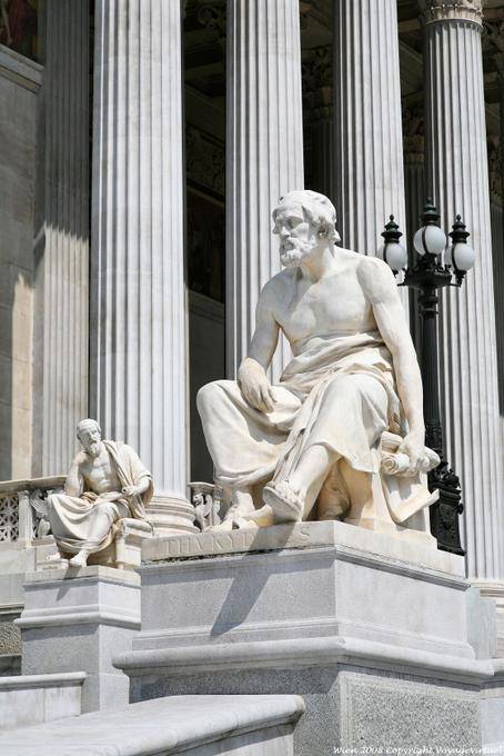 Austrian Parliament, statues of ancient historians - Vienna - Austria
