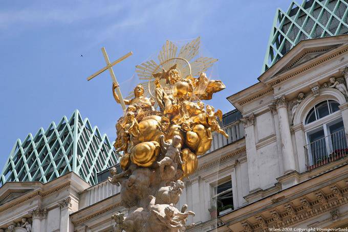 Pestssaüle, Plague Column Zoom Top - Vienna - Austria