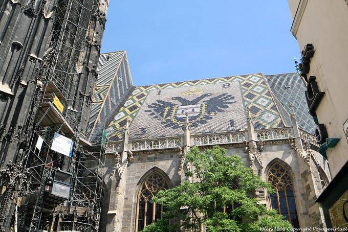 Stefansdom, Tiles Empire Emblem - Vienna - Austria