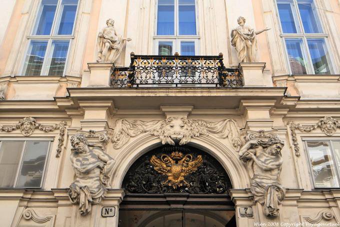 Wipplingerstrasse, Altes Rathaus, the portal to the Lion - Vienna - Austria