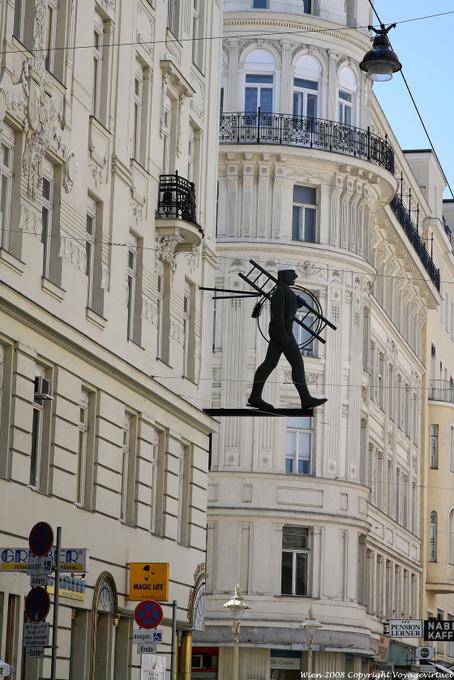Wipplingerstrasse, steering wheel chimney sweep - Vienna - Austria