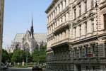 Ebendorferstrasse, overlooking the Votivkirche, Vienna - Austria.