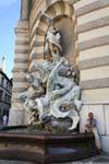 Michaeler Platz, Brunnen Macht zu See, waiting, Vienna - Austria.