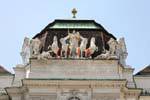 National Bibliothek statue of Pallas Athene was Quadriga Riding, Vienna - Austria.