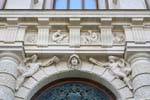 Naturhistoriches Museum, zoom on the pediment, Vienna - Austria.
