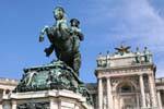 Neueburg statue Prince Eugene of Savoy Helden Platz, Vienna - Austria.