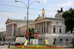 Parlament Kaminansicht Schmerlingplatz, Vienna - Austria.
