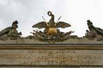 Gloriette Schönbrunn, Imperial Eagle on globe surrounded by trophies, Vienna - Austria.