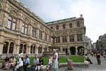 Staatsoper, tourism fountain, Vienna - Austria.