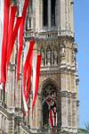 Wiener Rathaus, Belfry detail, Vienna - Austria.