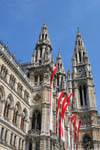 Wiener Rathaus, Belfry Turme, Vienna - Austria.