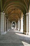 Wiener Rathaus, under the street side arcades, Vienna - Austria.