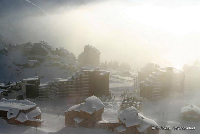 Filtered glow, Avoriaz - Alps, France