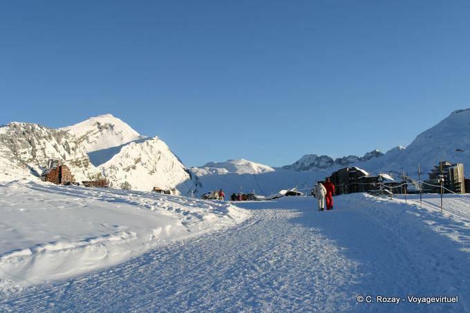 The cross-country ski trails, Avoriaz - Alps, France