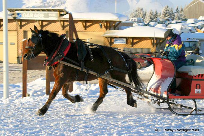 The flying horse, Avoriaz - Alps, France