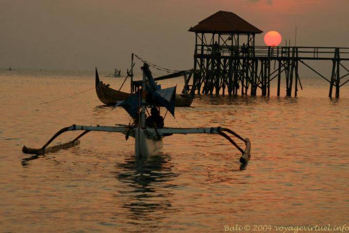 Red sun on, Jimbaran - Bali