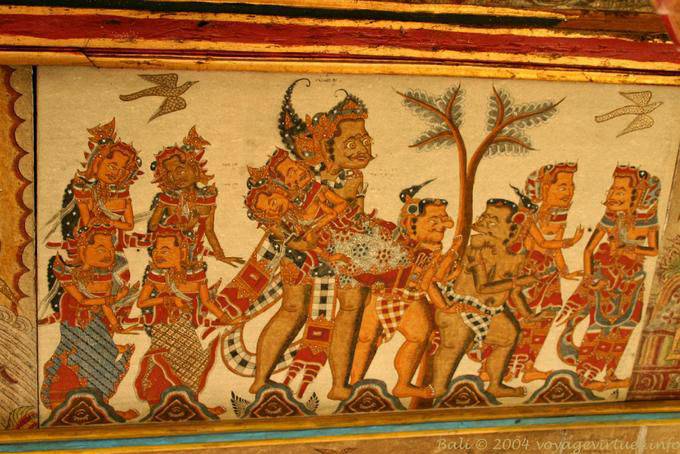 Fresco painting of the courthouse of the kingdom of Klungkung - Bali