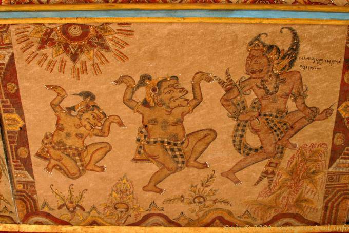 Mural funny at the courthouse, Klungkung - Bali