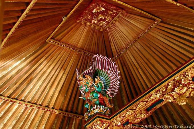 Ceiling of the temple, Pura Penataran Sasih - Bali