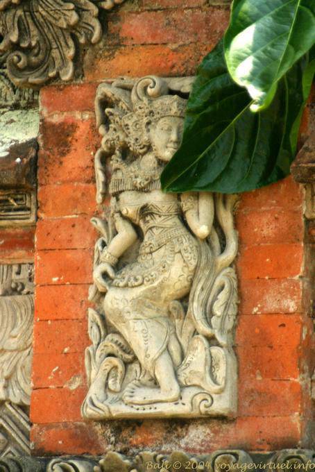Carving brick Rambut Siwi Temple - Bali
