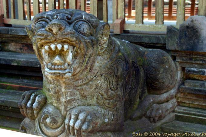 Sculpture of animal deity, Tirta Empul - Bali