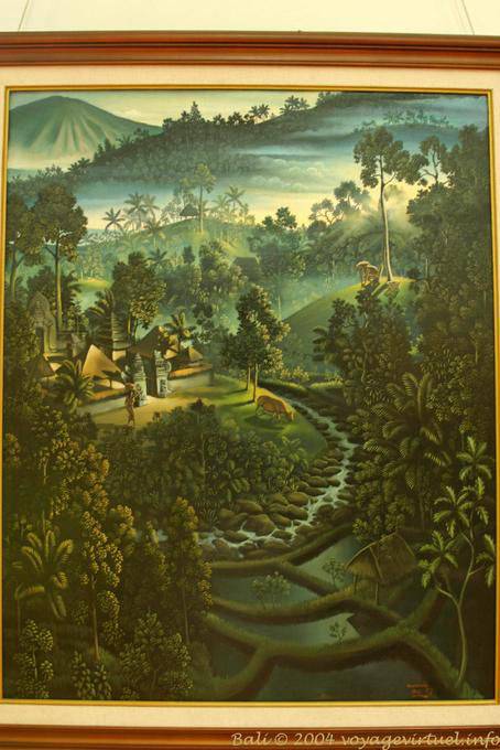 Balinese landscape painting, Ubud - Bali