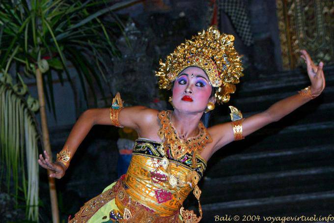 Classic figure of Balinese dance Barong Ubud - Bali