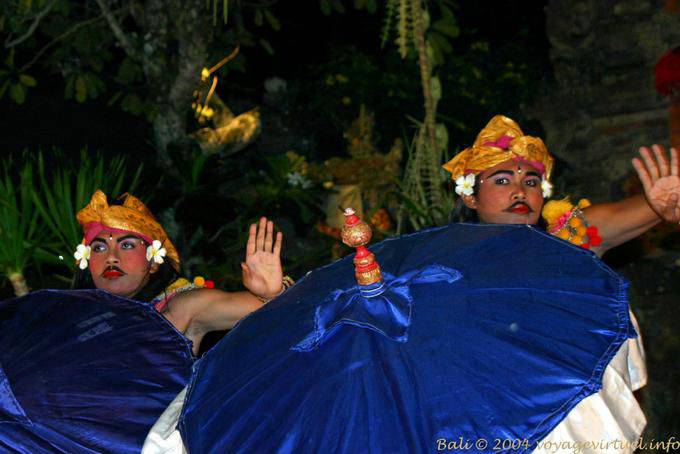 Barong dancers disguised Ubud, Balinese dance - Bali