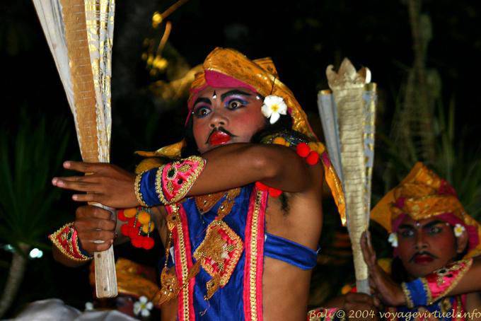 Bali Ubud Barong dancer wearing eye closed range - Bali