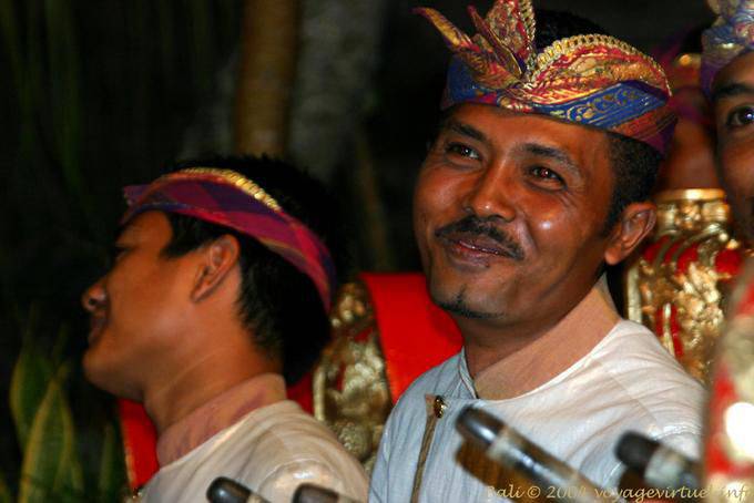 Smiling musician Ubud Barong - Bali