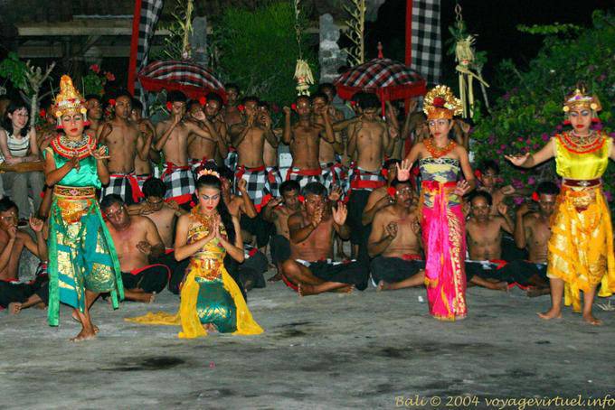 Cacophony of chak-achak-achak, Kecak dance at Uluwatu - Bali