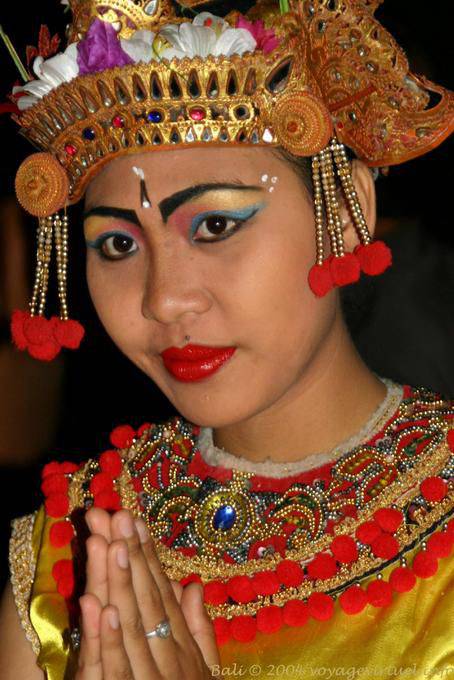 Smiling Portrait Uluwatu Kecak Balinese dance - Bali